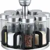 Nueva Caja Rotatoria de Condimentos Set Combinado de Botellas de Condimentos para Cocina Tarro de Aceite y Sal Botella de Condimentos para el Hogar Suministro en Stock