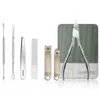 Set de Cortauñas de Regalo, Cortauñas Grandes Anti-Salpicaduras, Cortauñas de Ranura para Uñas Pico de Águila, Lima de Uñas, Tijeras para Recortar Cejas, Manicura y Cuidado de Uñas