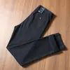 Pantalones Casuales de Negocios de Algodón Lavado de Sarga Gruesa para Hombre, Estilo Americano Recto Holgado, Suave y Elástico, No Planchar, Otoño e Invierno 2024