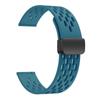 Correa de 20/22 mm para Samsung Watch 5/6/7 Huawei GT3/4, correa de silicona porosa con hebilla magnética plegable.