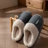 Pantuflas de Algodón Impermeables Cálidas Otoño/Invierno PU para Mujer 2026 Nuevo Estilo para el Hogar Interiores con Felpa Gruesa Antideslizantes Pantuflas de Algodón para Hombre