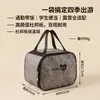 Bolsa de Almuerzo para Estudiantes con Papel de Aluminio Engrosado, Fiambrera Grande Simple Portátil, Cubiertos Portátiles, Fiambrera, Bolsa Térmica