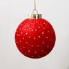 Adornos de bola de Navidad envueltos en terciopelo multicolor 6/8CM Decoración navideña bolas de Navidad de plástico decoraciones para árbol de Navidad