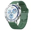 Pulseira de Silicone 22mm Adequada para Huawei Watch3 Watch Gt4 Furo Lateral Botão de Pressão Ondulado Pulseira de Silicone Cor Sólida
