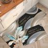 Felpudo de terciopelo de cristal absorbente de agua y aceite para cocina, de tiras largas, resistente a la suciedad y duradero, para puerta de entrada.