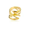 Anillo de Acero de Titanio con Línea Geométrica Europea y Americana Estilo Ins Lujo Accesible Anillo de Alta Gama que No se Desvanece Joyería Anillos Transfronterizos
