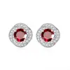 Brincos de Prata Esterlina S925 com Pedra Colorida de Trevo de Quatro Folhas de Luxo Leve para Mulheres com Pedras Naturais de Ametista, Peridoto e Topázio Venda por Atacado