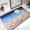 Alfombra de Tierra de Diatomeas para Baño Absorbente Alfombra para Pies Entrada Resistente a la Suciedad Resistente al Desgaste Fácil Cuidado Alfombra de Piso