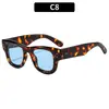 Gafas de sol retro de personalidad tachonadas con montura cuadrada, tendencia Y2K, estilo callejero de moda europeo y americano, protección solar para ciclismo, gafas de sol transfronterizas
