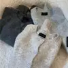 Cárdigan tejido de pelo de mapache gris para mujer, suéter engrosado para primavera y otoño, capa interior, estilo otoño e invierno, top de alta gama