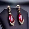 Folheado a ouro do Vietnã ouro real nova moda brincos de rubi temperamento feminino e-commerce transmissão ao vivo fornecimento de fábrica atacado