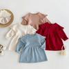 Ropa coreana para niños de 1 a 8 años, vestido de punto para niñas, suéter de otoño e invierno de moda, falda de princesa, novedad de 2024