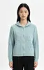 Suéter tejido de otoño nuevo estilo coreano para mujer, patrón artístico vintage, doble cremallera, jacquard de color liso, chaqueta suéter con cuello camisero