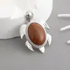 Colgante de Piedra Natural y Cristal Estilo Europeo y Americano Collar DIY Aleación Incrustada Accesorios de Colgante de Joyería de Cristal Transfronterizo