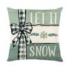 Fronha Estampada de Natal Pequena Fresca Poliéster Estampado Fronha Decorativa para Sofá de Casa Transfronteiriça Almofada de Quarto