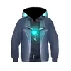 Traje cruzado para parejas nuevas 2024 Europa y Estados Unidos estampado digital 3D abrigo de otoño e invierno sudadera con capucha para hombre y mujer suéter pantalones