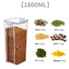 Cozinha multi-grãos macarrão armazenamento jarra nozes doces produtos secos frasco de armazenamento quadrado transparente fivela jarra de armazenamento seco