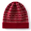 Cachemira 2026 Otoño/Invierno Nuevo Jacquard Retro Moda Versátil Simple Cálido Protección para Orejas Protección contra el Frío Gorro de Punto