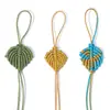 Hoja Pequeña Hilo Dorado Tejido a Mano Colgante de Hoja Tirable Accesorios de Cuerda para Colgar Piezas de Joyería DIY Venta al por Mayor