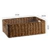Cesta de sobremesa de frutas criativas quadradas tipo rattan Prato de frutas secas de estilo europeu prato de lanche doméstico cesta de bandeja de chá da tarde de doces