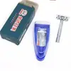 Jindarimei Lâmina de Barbear Vintage Suporte de Lâmina Dupla Face de Aço Inoxidável Lâminas Suporte Manual de Lâmina Dupla Platina