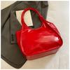 Bolsa tote de couro encerado com textura de óleo, nova moda verão 2025, para estudantes, aula, deslocamento, grande capacidade, bolsa de ombro