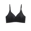 Ropa Interior Fina de Verano Sin Costuras para Mujer Levantamiento de Pecho Pequeño Push-Up Sin Aros Reducción de Pecho Sujetador de Copa Fija