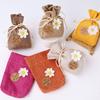 Bolsa de sobre al por mayor de fábrica bolsa pequeña para té bolsa de regalo transpirable con cordón bolsa de saco de imitación bolsa de aromaterapia