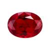 Huagang Gem Base Natural Ovo Em Forma De 5# Coríndon Vermelho Pedra Nua Atacado Oval Sintético Rubi Rubi Rubi
