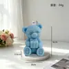 Vela Perfumada de Oso Globo Estilo Ins Vela con Forma de Osito de Peluche Regalo Navideño Fiesta de Cumpleaños Vela Aromática