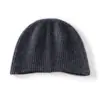 Gorro de punto cálido para mujer de cachemira, nuevo estilo otoño/invierno, resistente al frío y protege los oídos, a rayas, simple y cubre la cabeza