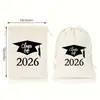 Bolsas con cordón para la temporada de graduación 2026 Venta caliente transfronteriza Bolsas de regalo para la Clase de 2026 Bolsas de almacenamiento de dulces para fiestas