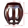 Taburete de Tambor de Palosanto Negro Indonesio, Sándalo Amarillo de Hoja Ancha, Palosanto Africano, Taburete Redondo Chino Tradicional de Madera Maciza, Mesa de Té, Taburete de Guzheng