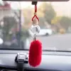 Colgante de Perfume de Felpa Plano Redondo de Cinco Líneas Adorno Colgante para Coche Decoración Colgante de Fragancia para Coche Adorno Colgante Difusor de Aroma para Coche