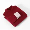 Camiseta base de invierno para mujer, nueva, de cuello medio alto, forrada de polar, engrosada, corte ajustado, cálida, de manga larga, cuello alto, top para llevar debajo