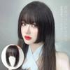 Peluca con flequillo artificial para mujer, estilo princesa, natural, con flequillo, para la frente, cuadrada, para la cara