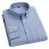 2025 Nova Camisa Masculina de Algodão Oxford Cor Sólida Outono e Inverno Cardigan Casual Camisa de Polegada Masculina Dropshipping