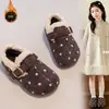 Zapatos Retro de Lunares para Niña Birkenstock 2026 Otoño/Invierno Nuevo Estilo Infantil Suela Suave Forro de Felpa Slip-on Moda Zapatos de Algodón