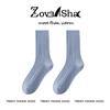 Nuevos Calcetines de Invierno 2025 para Mujer, Calcetines de Terciopelo para Bebé Espesos y Cálidos de Lana, de Media Pantorrilla, Color Sólido Versátiles Suaves Calcetines Caídos