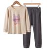 Ropa de otoño e invierno para niños, pijamas nuevos para niños y niñas de talla mediana y grande, ropa de abrigo gruesa con forro polar para padres e hijos.
