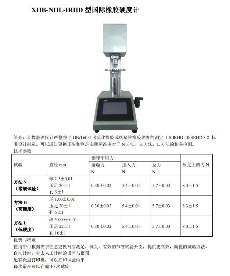 XHB-NHL-1三种量程
