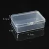 Caja Transparente Rectangular Caja de Almacenamiento Joyería Joyería Caja de Almacenamiento de Plástico PP Caja de Empaque para Uñas DIY Fabricante