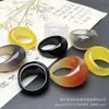 Anillos de Ágata Amarilla Natural con Cabezal Grande al por Mayor del Fabricante, Anillos Unisex de Jade Natural Multicolor Directo del Fabricante