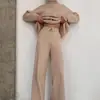 Conjunto de Duas Peças Casual de Moda Malha com Cadarço Estilo Novo Cruzado Europeu e Americano Roupas Femininas Primavera e Outono 2026 Amazon
