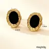 Moda Europea y Americana Transfronteriza Vintage Retro Moda de Gama Alta Versátiles Pendientes Nicho Temperamento Simples Pendientes de Botón Ovalados