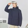 Jaqueta de Penas Estilo Montanha para Homens e Mulheres, Três em Um Destacável, Novo Modelo Outono e Inverno, à Prova de Frio e Mantém o Calor, Roupas de Montanhismo Roupa de Trabalho