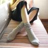 Calcetines finos de doble aguja apilables verticales 18 Nuevos calcetines de tubo medio de color sólido Calcetines de algodón para mujer japoneses Calcetines de estudiante