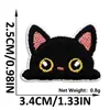 Pegatinas de Tela Bordada Autoadhesivas de Gatito de Dibujos Animados Parches de Animales Lindos para Manualidades DIY Pegatinas de Parche Decorativas de Tela para Ropa Sombrero