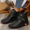 Botas de couro finas e curtas plus size de comércio exterior europeu e americano, estilo britânico, sapatos femininos de cano alto com costura de velcro, estação independente