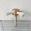 Palo soporte de madera para columpio de loro, palo soporte, palo soporte, tronco, molino de viento giratorio, juguete educativo para pájaros, palo de papel, juguete para morder
